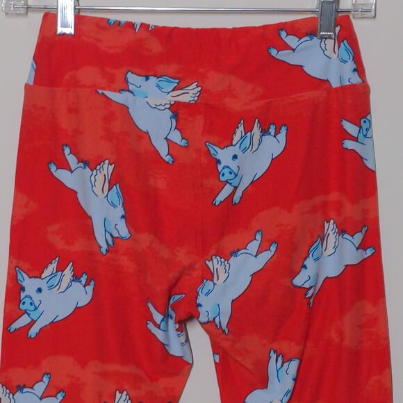 LuLaRoe Leggings in When Pigs Fly Print – One Size - Picture 6 of 9